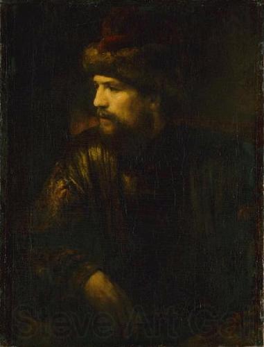 Willem Drost Portrait of a man in a red kolpak. Norge oil painting art
